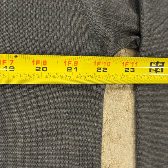 Johnston & Murphy Men's 100% Silk Knit Crew Neck Grey Long Sleeve Sweater Shirt - Picture 12 of 16